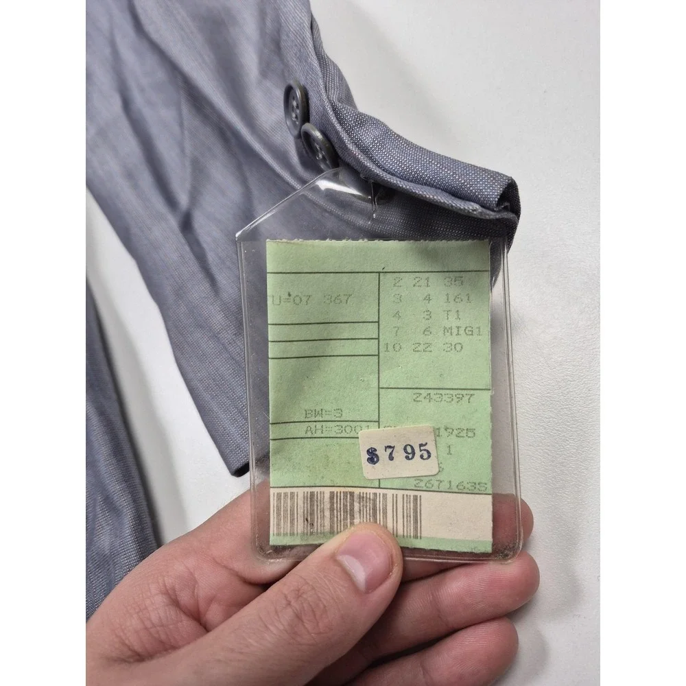 VTG Scabal Suit Mens 42R Gray Stripe Wool 2 Piece 36x36 Western Germany NWT